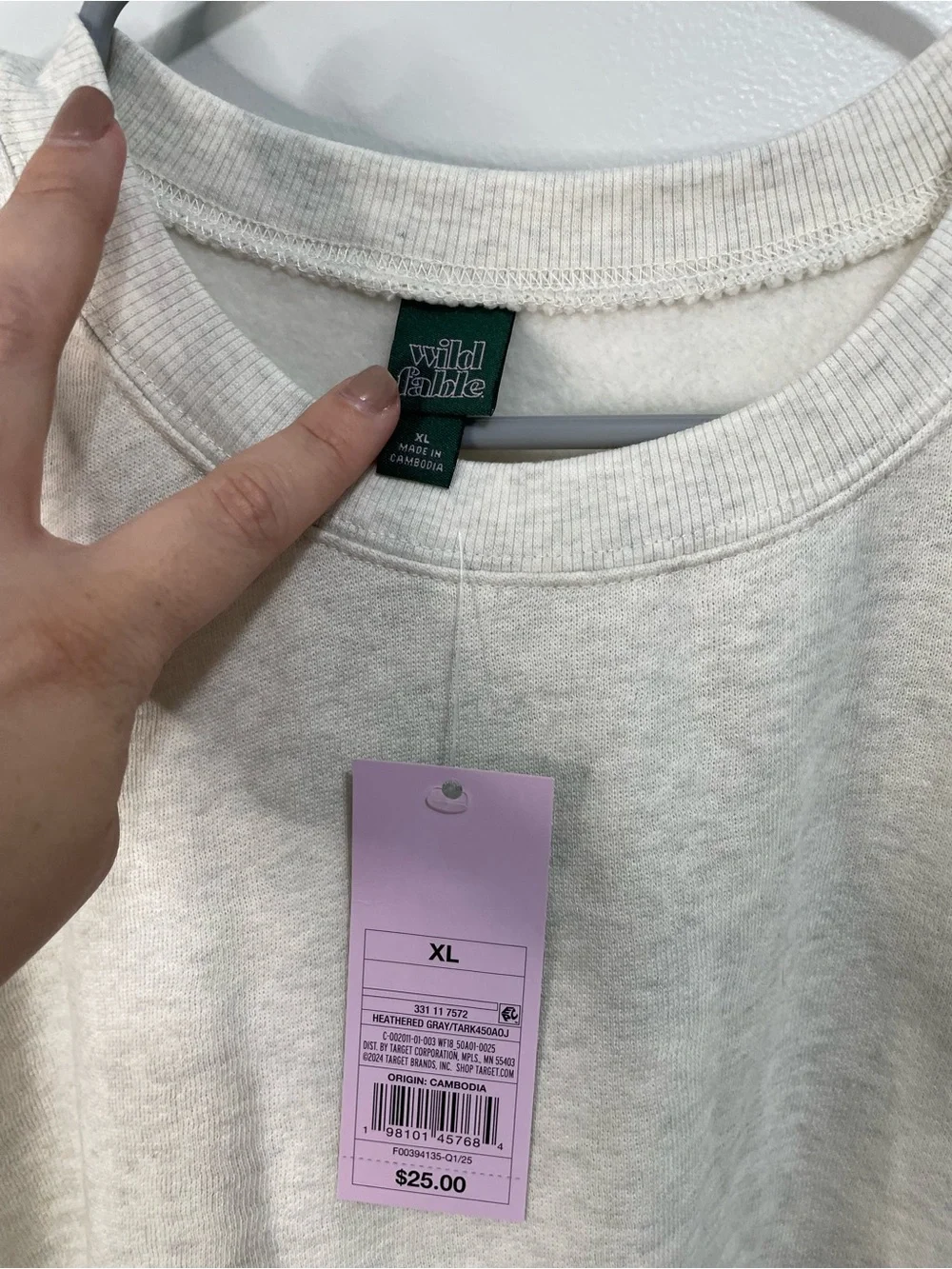 wild fable Oversized Crewneck Sweatshirt in Cream - Picture 2 of 3